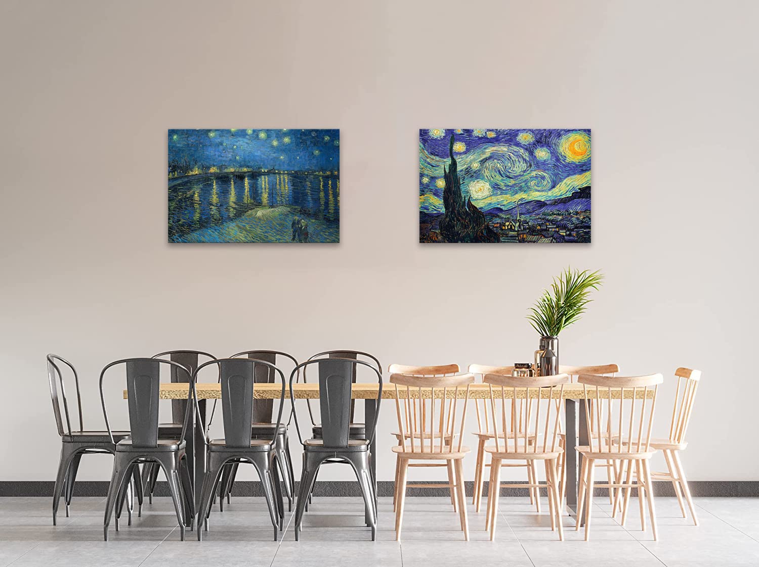 Amazon.co.jp: ゴッホ 星空 絵画 アート ポスター パネル 壁掛け絵画
